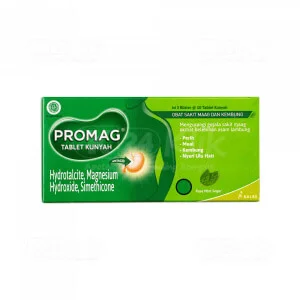 perut kembung promag chew tablet