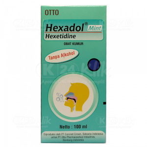 obat tenggorokan kering hexadol mint gargle