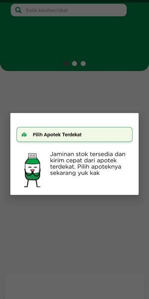 tutorial pilih apotek di aplikasi k24klik tampilan awal
