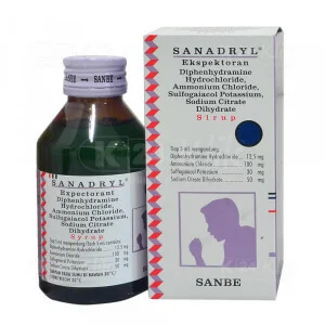 obat batuk berdahak gatal sanadryl exp sirup
