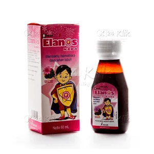 obat batuk kering anak elanos kids sirup