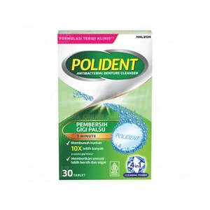 pembersih gigi palsu polident denture cleanser