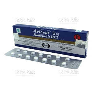 JUAL Aricept 5mg Tablet (1 Dos 2 Strip @14 Tablet)